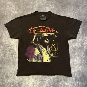 Lil Wayne Graphic T Shirt Mens XL Black Portrait Print Hip‎ Hop Rap